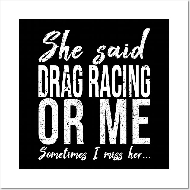 Drag racing funny sports gift Wall Art by Bestseller